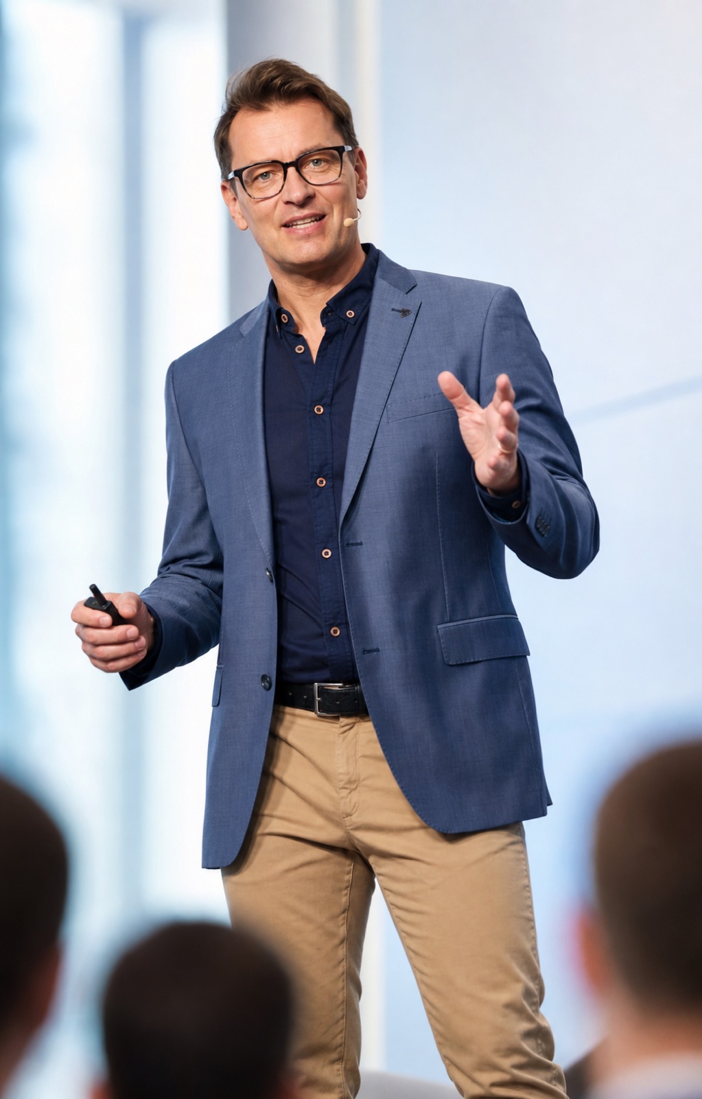 Armin Weber speaking on stage